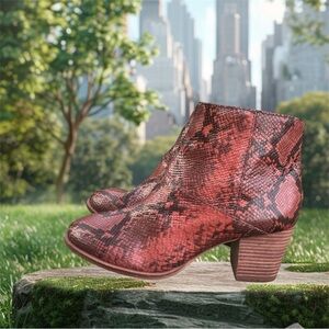 Madewell Womens The Rosie Ankle Boots Booties Brown Black Leather Side Zipper 6